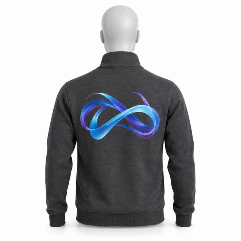 Mikina na zips JHK Full Zip s potlačou