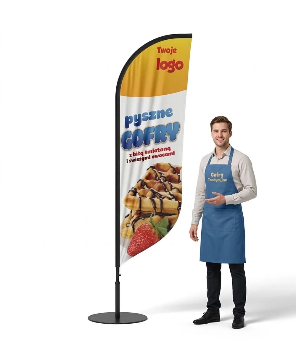 Reklamná vlajka Winder – Zmrzlina – vzor 35 – konfigurovateľná súprava