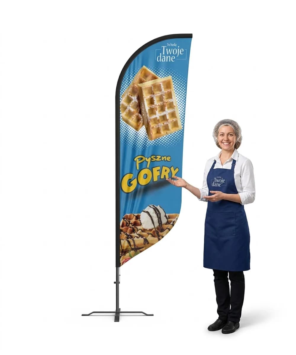Reklamná vlajka Winder – Zmrzlina – vzor 41 – konfigurovateľná súprava