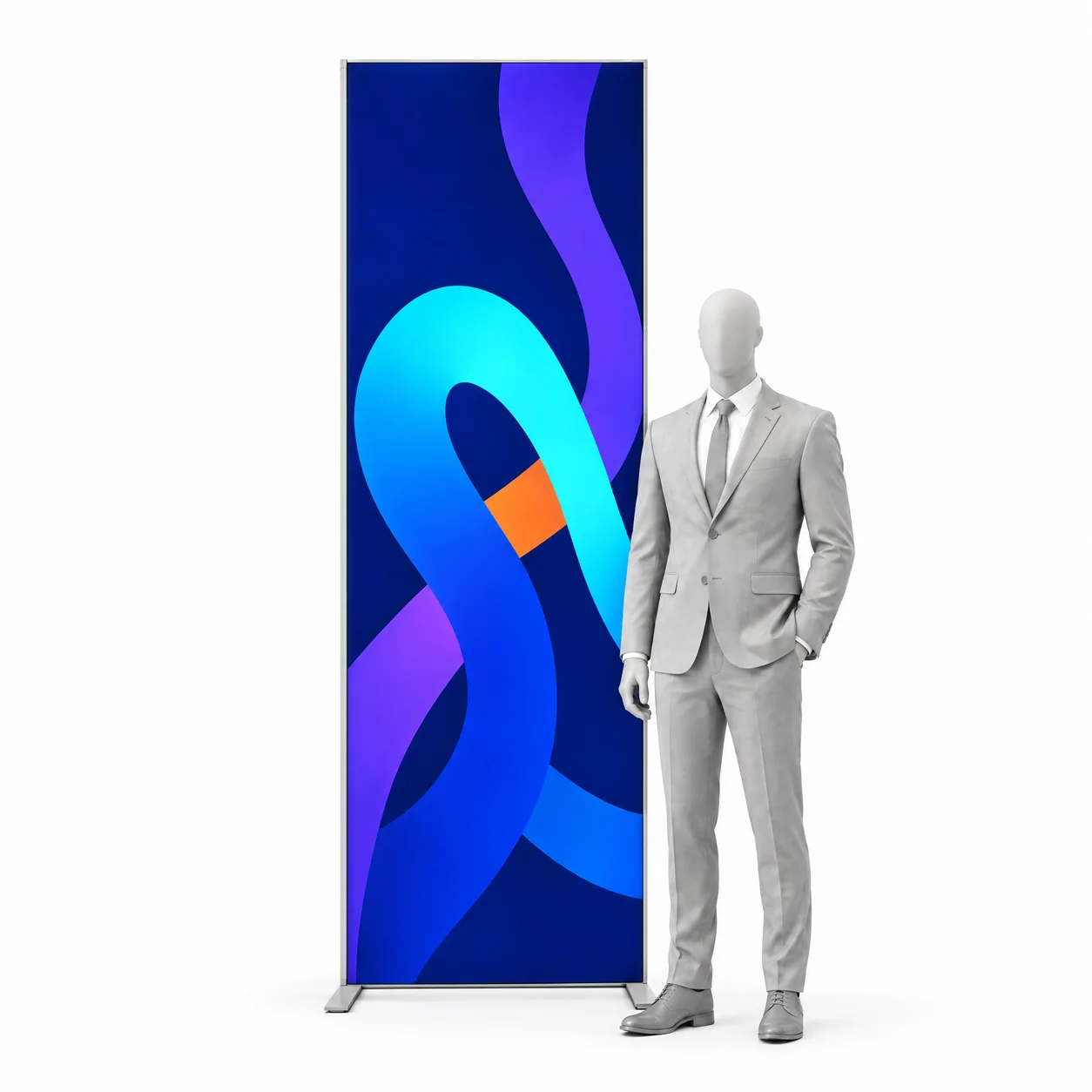 Stena LED Backlight 100 × 250 cm, pohľad spredu